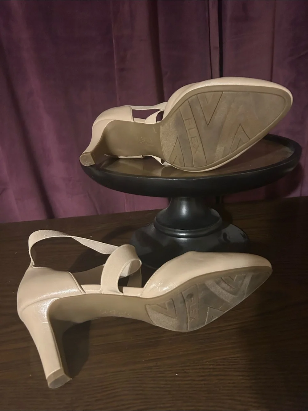 Women's Strappy Nude High Heel Pumps SZ10